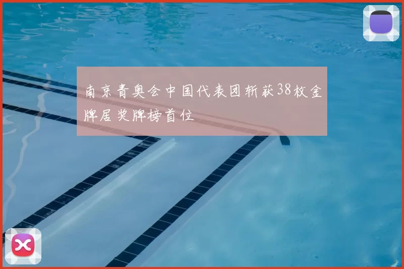 南京青奥会中国代表团斩获38枚金牌居奖牌榜首位